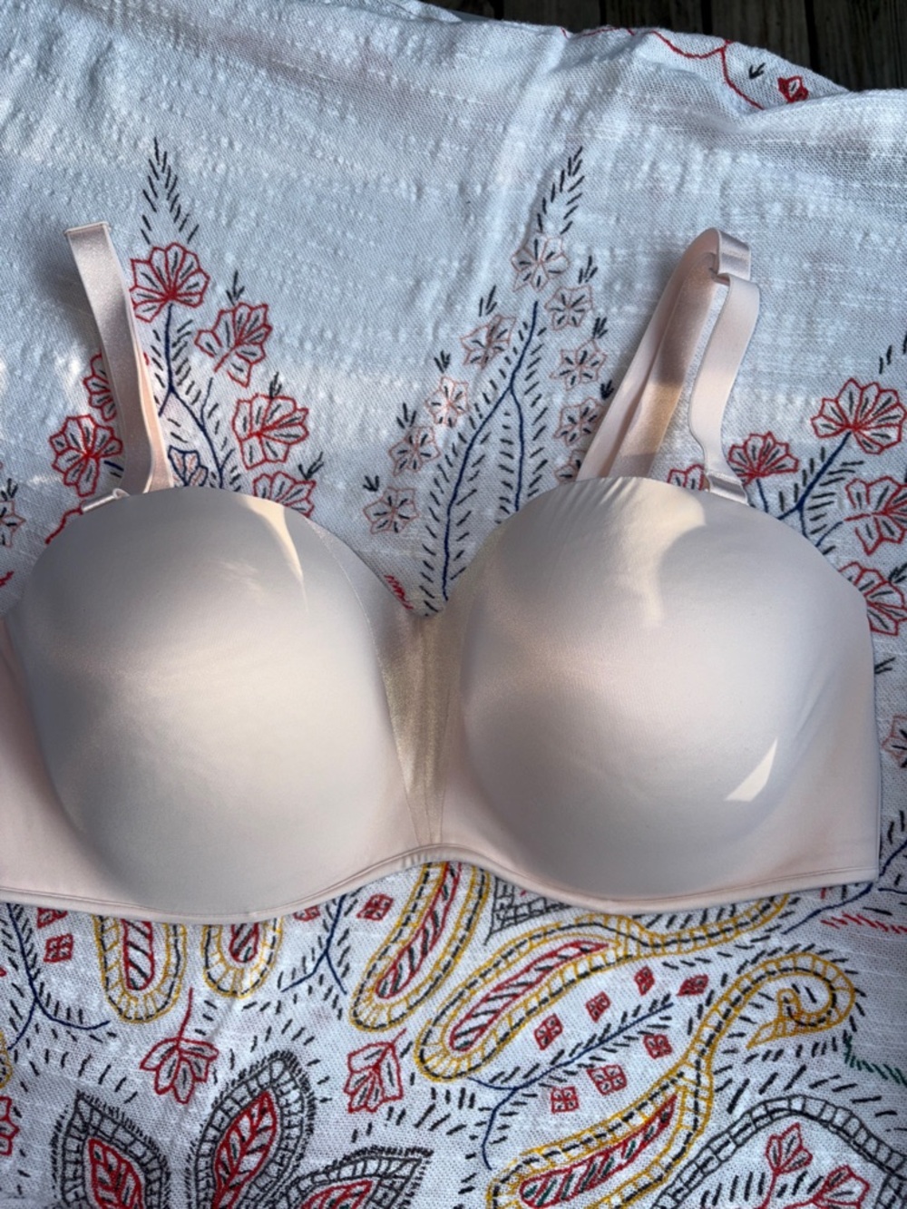 Seamless Light Blush T-Shirt Bra with Convertible Straps